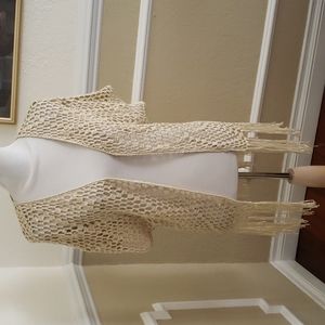 POL open front fringe cardigan